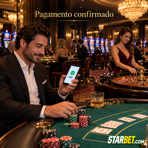 Confirmação de depósito por PIX no caixa em real do starbet
